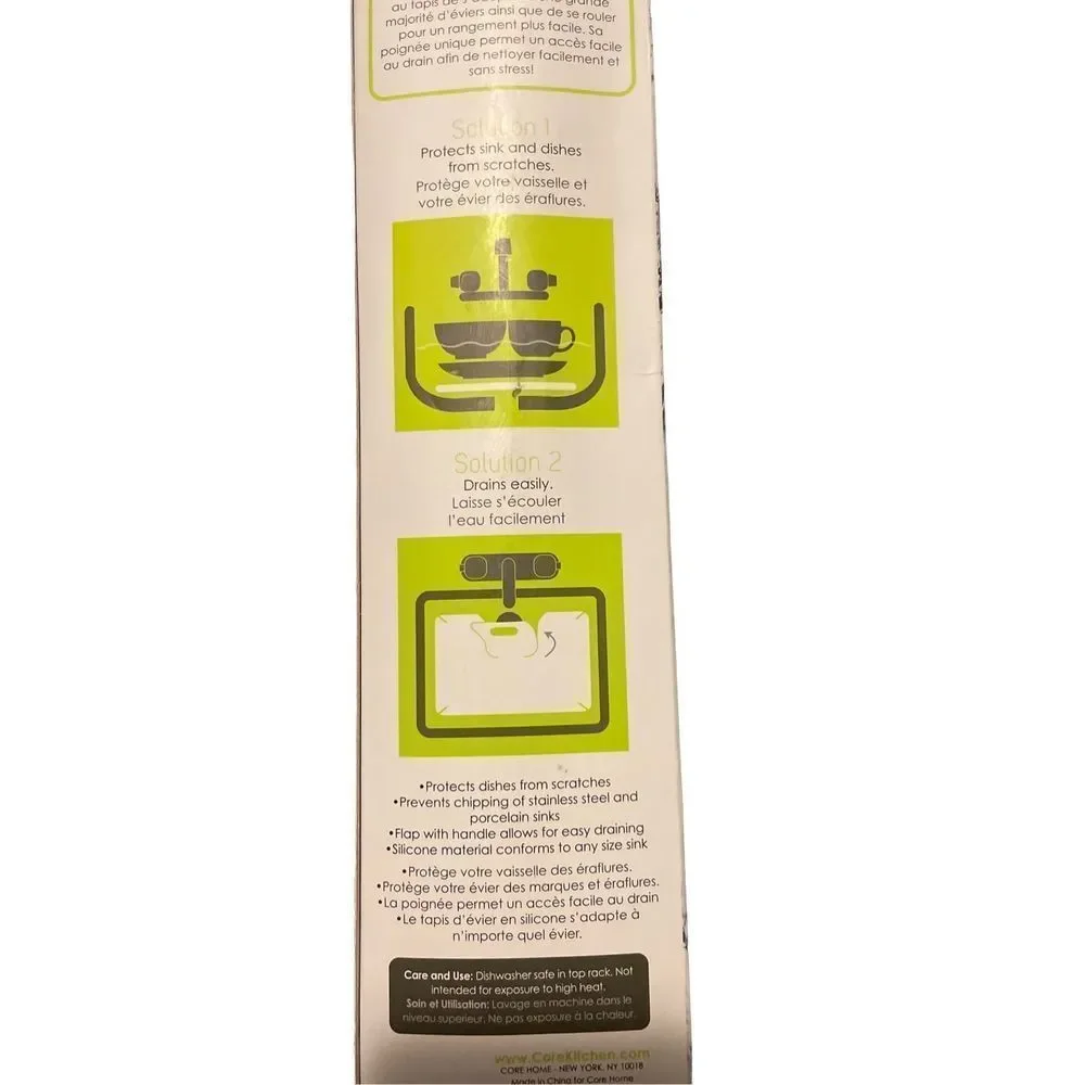 Core‎ Kitchen Sink Mat Protector with Drain Flap, 16